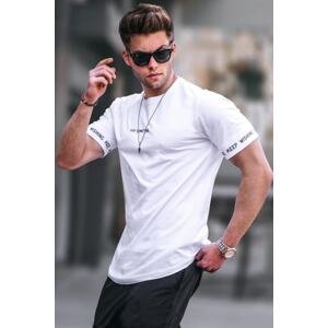Madmext Men's Cotton Slim Fit T-shirt 4461 White
