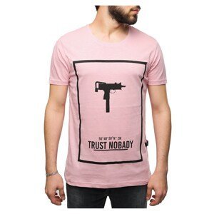 Madmext Uzi Printed Pink T-Shirt 2533