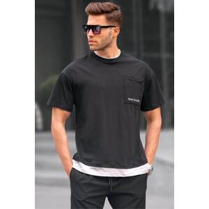 Madmext Black Pieced Basic Men's T-Shirt 6090