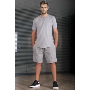 Madmext Men's Gray Shorts Set 5213