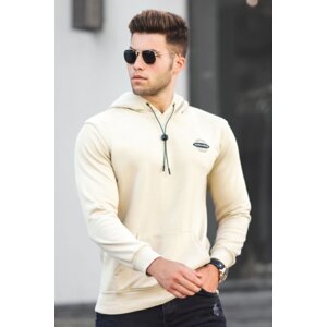 Madmext Beige Printed Men's Sweatshirt 5297