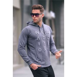 Madmext Anthracite Hoodie and Sweatshirt 2689