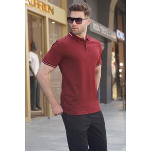 Madmext Claret Red Polo Men's T-Shirt 6113