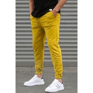 Madmext Mustard Basic Men's Tracksuits with Elastic Legs 5494