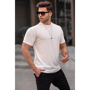 Madmext Ecru Regular Fit Basic Men's T-Shirt 6069