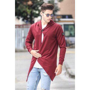 Madmext Burgundy Long Cardigan 2226