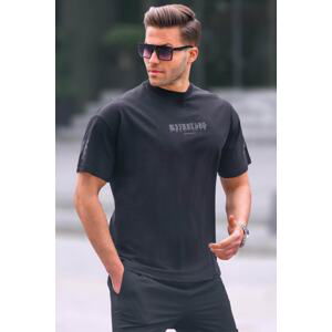 Madmext Black Crew Neck Men's T-Shirt 6112