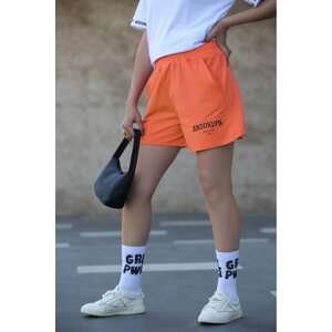 Madmext Mad Girls Orange Shorts