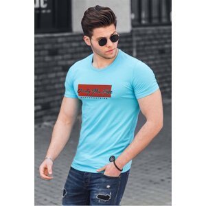 Madmext Men's Blue Printed T-Shirt 4589