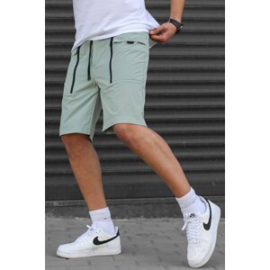 Madmext Green Basic Men's Capri Shorts with Pockets