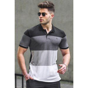 Madmext Men's Black Polo Neck T-Shirt 5103