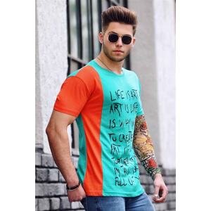 Madmext Printed Turquoise T-Shirt 3020