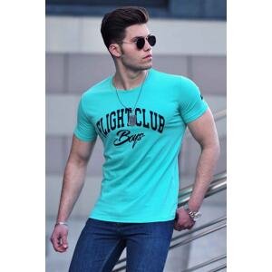 Madmext Printed Men's Turquoise T-Shirt 4591