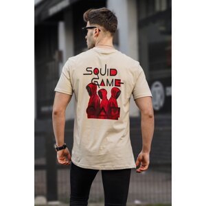 Madmext Men's Beige Printed T-Shirt 5383
