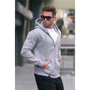 Madmext Graymelange Hoodie Men's Regular Fit Sweatshirt 6033.