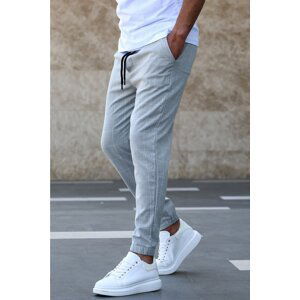 Madmext Plaid Gray Jogger