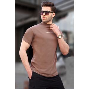 Madmext Men's Half Turtleneck Regular Fit Brown Men's T-Shirt 6119