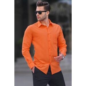 Madmext Orange Regular Fit Men's Shirt 5592