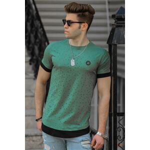 Madmext Green Ripped Detail Men's T-Shirt 4489