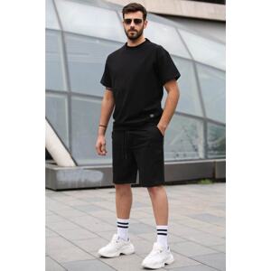 Madmext Black Regular Fit Men's Shorts Set 5915