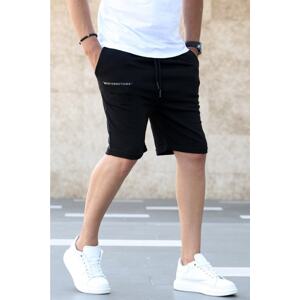 Madmext Black Capri Shorts 5407