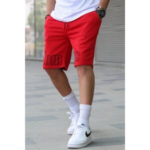 Madmext Men's Printed Red Capri Shorts 5439