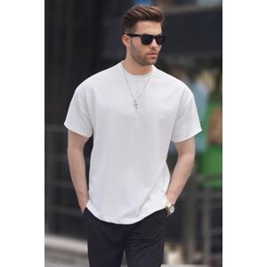 Madmext Ecru Oversize Men's Basic T-Shirt 6127