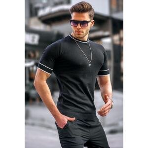 Madmext Men's Black Knitwear T-Shirt 5080