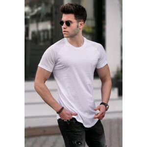 Madmext Men's White Basic T-Shirt 5843