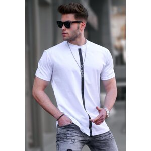 Madmext Printed White T-shirt 5378