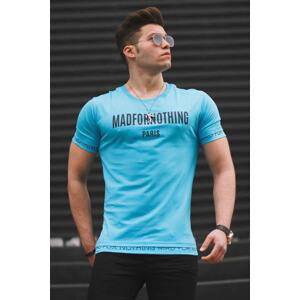 Madmext Men's Blue Printed T-Shirt 4588