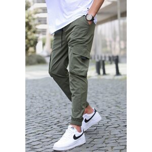 Madmext Khaki Cargo Pocket Men's Jogger Pants 5461