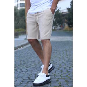 Madmext Beige Basic Men's Shorts 5438