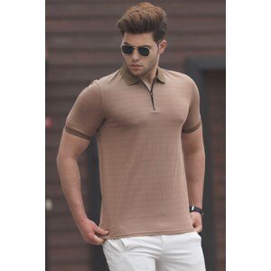 Madmext Camel Polo Men's Knitwear T-Shirt 5117