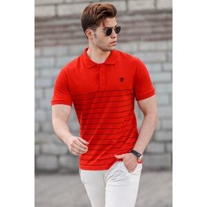 Madmext Men's Red Polo Neck T-Shirt 5238