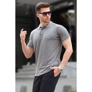 Madmext Smoked Polo Collar Regular Fit Men's T-shirt 6110