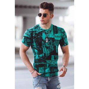 Madmext Men's Green Printed T-Shirt 3087