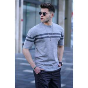 Madmext Men's Gray T-Shirt 5682