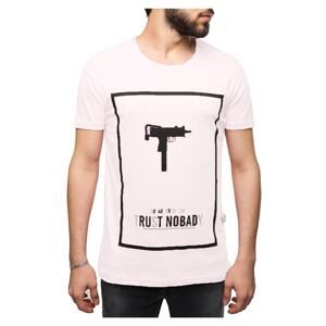 Madmext Uzi Printed White T-Shirt 2533