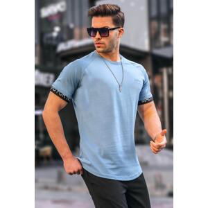 Madmext Blue Basic Men's T-Shirts