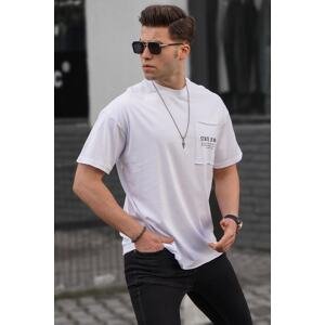 Madmext Men's White Oversized Printed T-Shirt