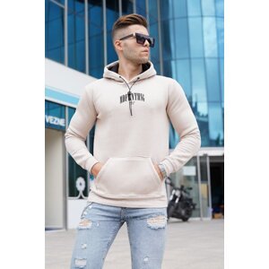 Madmext Beige Hoodie Sweatshirt 5331