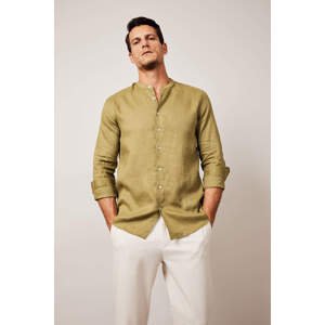 DEFACTO Modern Fit linen Long Sleeve Shirt