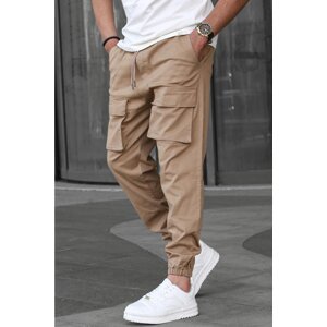 Madmext Camel Cargo Pocket Mens Jogger Pants 6812