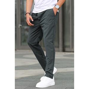 Madmext Waffle Fabric Anthracite Basic Men's Trousers 6513