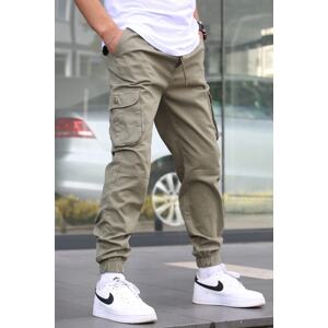 Madmext Khaki Slim Fit Jogger Trousers 5740