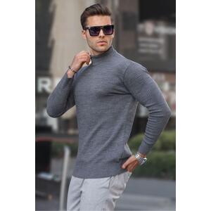 Madmext Anthracite Turtleneck Men's Knitwear Sweater 6822