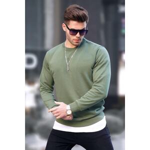 Madmext Khaki Basic Crew Neck Men's Sweatshirt 6047