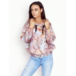 Blue oversize hoodie Cocomore floral prints