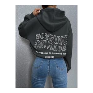 Know Women's Smoked Printed Oversized Sweatshirt.